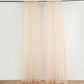 10 Feet x 10 Feet Fire Retardant Nude Sheer Organza Curtain Panels 2 Pack