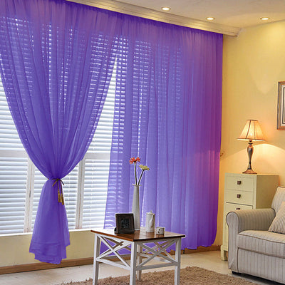 Elegant Ambiance with Purple Sheer Drapes