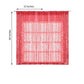 Coral sequin curtains with rod pocket, 52"x64" window treatment panels.