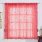Coral big Payette sequin curtains with rod pocket, 52"x64" panels.