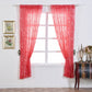 Coral sequin curtains with rod pocket window treatment panels, 52"x84".
