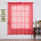 Coral sequin curtains with rod pocket, 52"x84", window treatment panels.