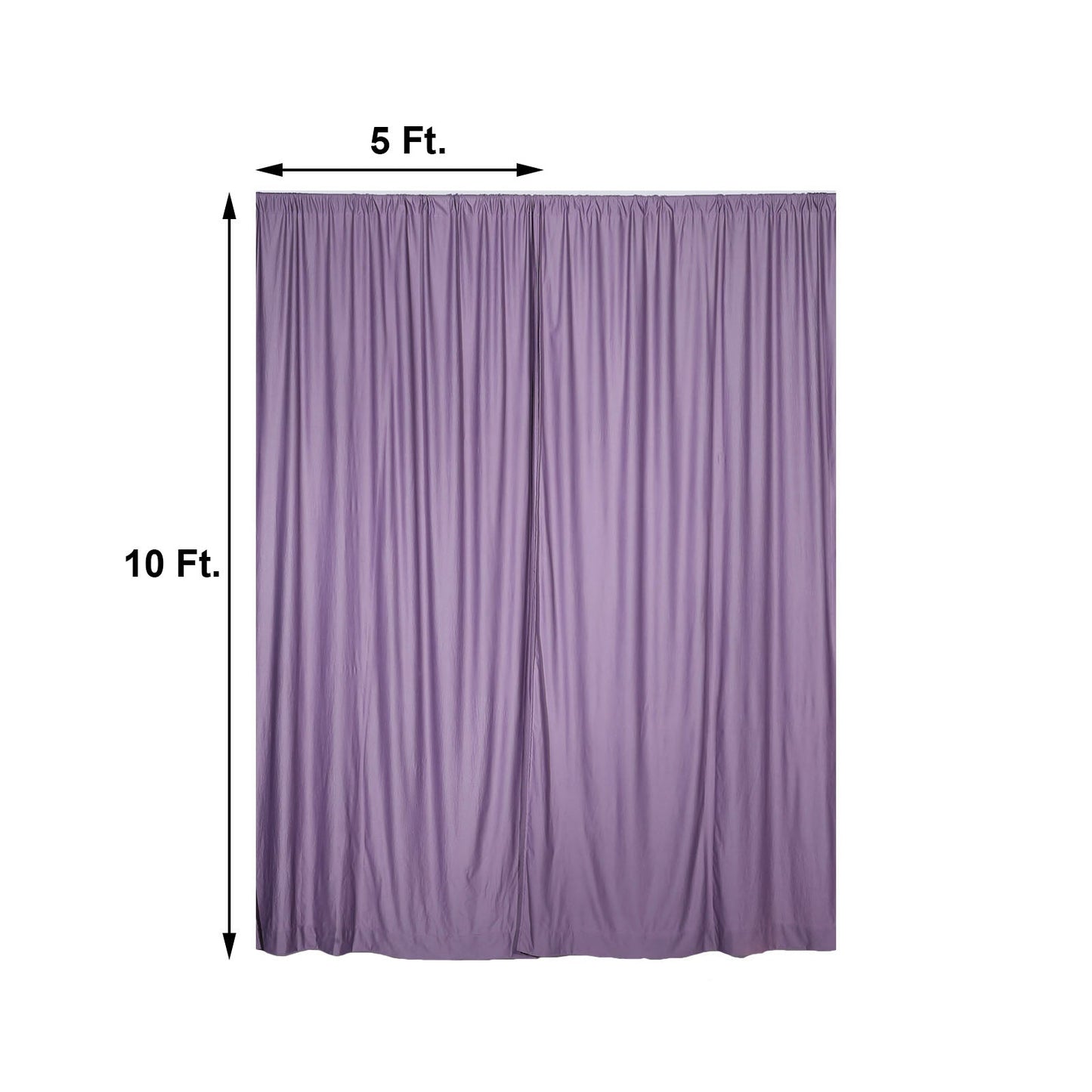 Violet Amethyst 10 Feet x 10 Feet Curtain Panel with Fire Retardant Polyester and Rod Pockets 2 Pack