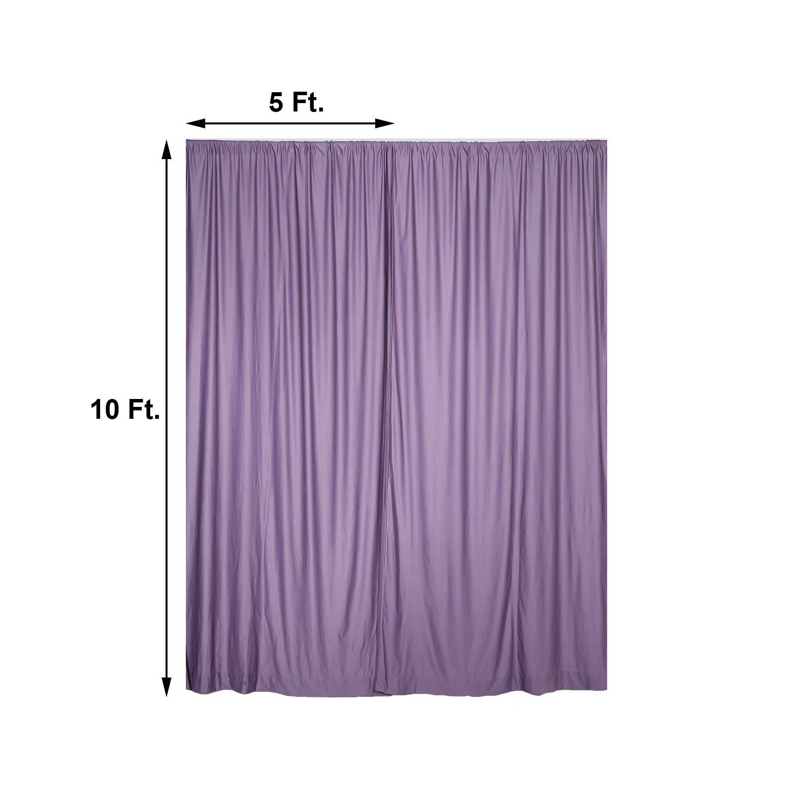 Violet Amethyst 10 Feet x 10 Feet Curtain Panel with Fire Retardant Polyester and Rod Pockets 2 Pack