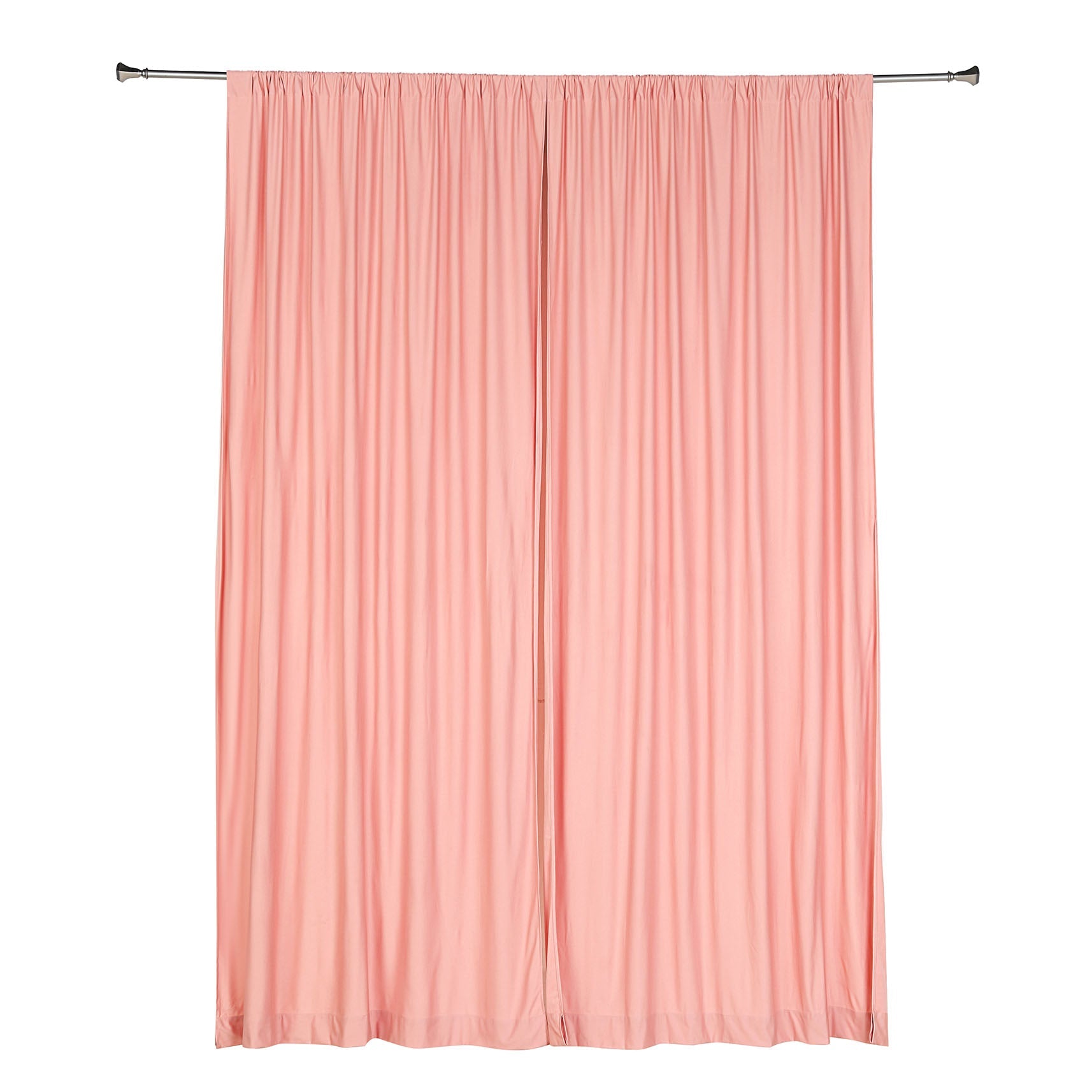 2 Pack Fire Retardant Dusty Rose 10 Feet x 10 Feet Polyester Curtain Panel Backdrop with Rod Pockets