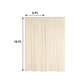 2 Pack Beige 10 Feet x 10 Feet Fire Retardant Polyester Curtain Panel Backdrops With Rod Pockets