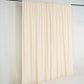 2 Pack 10 Feet x 10 Feet Beige Polyester Fire Retardant Curtain Panel Backdrops With Rod Pockets  