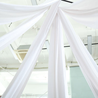 Transform Your Space with White Scuba Polyester Ceiling Drape