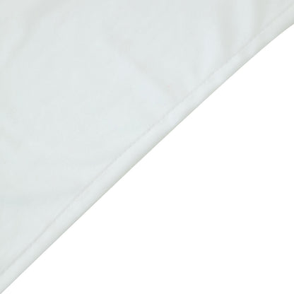 White Polyester Fire Retardant Draping Fabric with Rod Pockets 5 Feet x 40 Feet