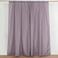 Violet amethyst polyester backdrop drape curtains with rod pockets.