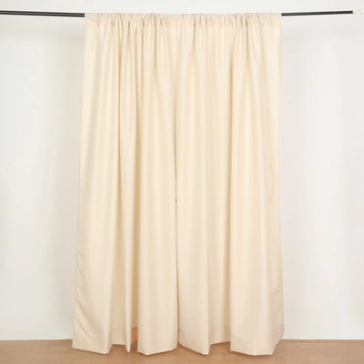 Elegant Ambiance with Beige Scuba Polyester Drapes