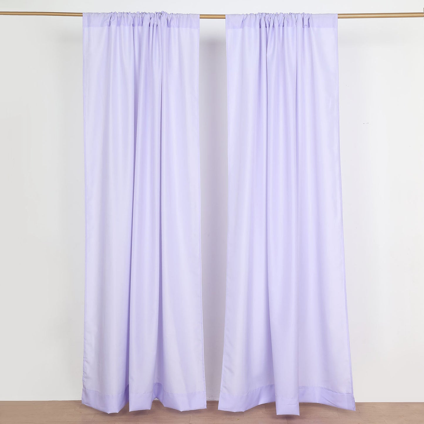2 Pack | 10ftx8ft Lavender Lilac Polyester Drapery Panels With Rod Pockets
