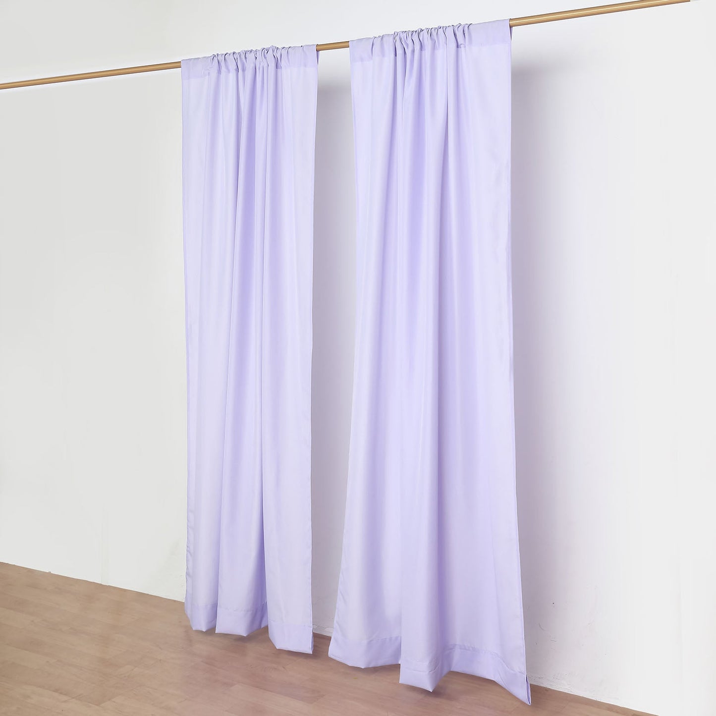 2 Pack | 10ftx8ft Lavender Lilac Polyester Drapery Panels With Rod Pockets