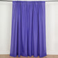 Purple polyester backdrop drape curtains with rod pockets, 5ft x 8ft size.
