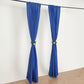 10 Feet x 8 Feet Royal Blue Polyester Drapery for Photography 130 GSM with Rod Pockets 2 Pack