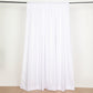 2 Pack 5ftx8ft White Polyester Backdrop Drape Curtains With Rod Pockets, Event Divider Panels 130GSM
