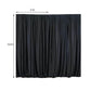 2 Pack | Black Fire Retardant Polyester Curtain Panel Backdrops With Rod Pockets - 10ftx10ft