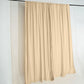 Champagne 10 Feet x 10 Feet Polyester Fire Retardant Curtain Panel Backdrops With Rod Pockets 2 Pack