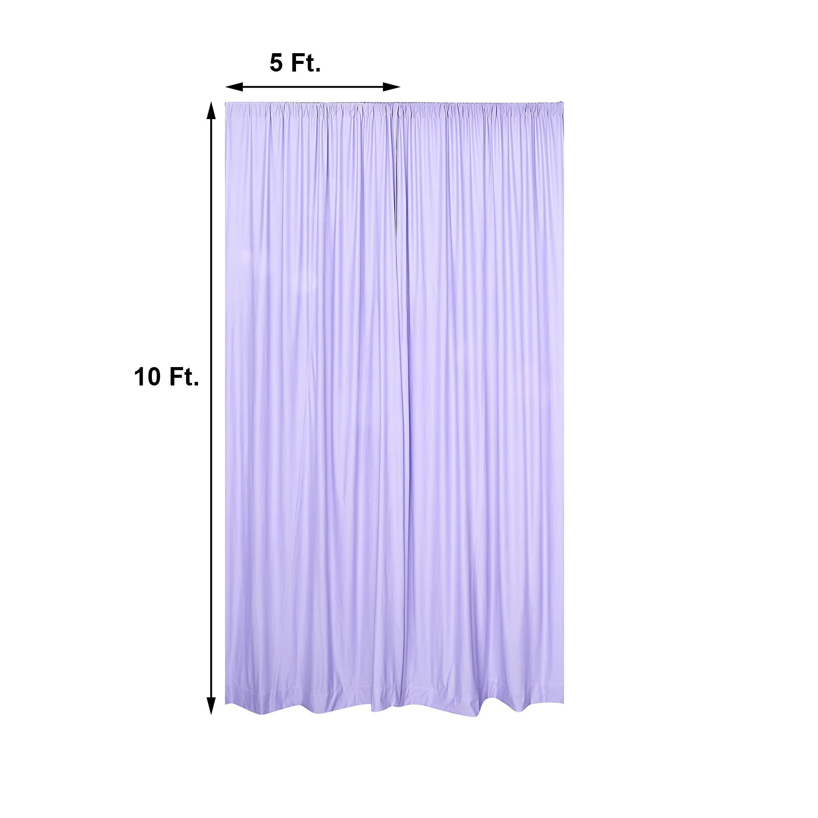 2 Pack | Lavender Lilac Fire Retardant Polyester Curtain Panel Backdrops