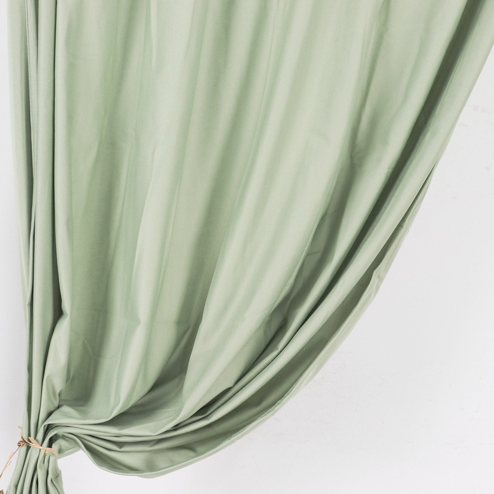 2 Pack Fire Retardant 10 Feet x 10 Feet Sage Green Polyester Curtain Panels with Rod Pockets