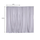2 Pack | Silver Fire Retardant Polyester Curtain Panel Backdrops With Rod Pockets - 10ftx10ft