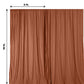 2 Pack Terracotta Colored Fire Retardant Polyester Curtain Panels 10 Feet x 10 Feet with Rod Pockets 
