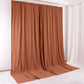 2 Pack Fire Retardant 10 Feet x 10 Feet Polyester Terracotta Curtain Panels with Rod Pockets