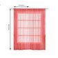 Coral sequin curtains with rod pocket, 52"x84” window treatment panels.