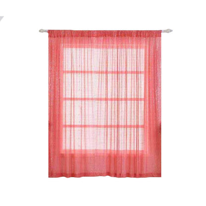 Coral sequin curtains with rod pocket, 52"x84", perfect for window treatment.