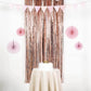 8ft Rose Gold Metallic Tinsel Foil Fringe Doorway Curtain Party Backdrop