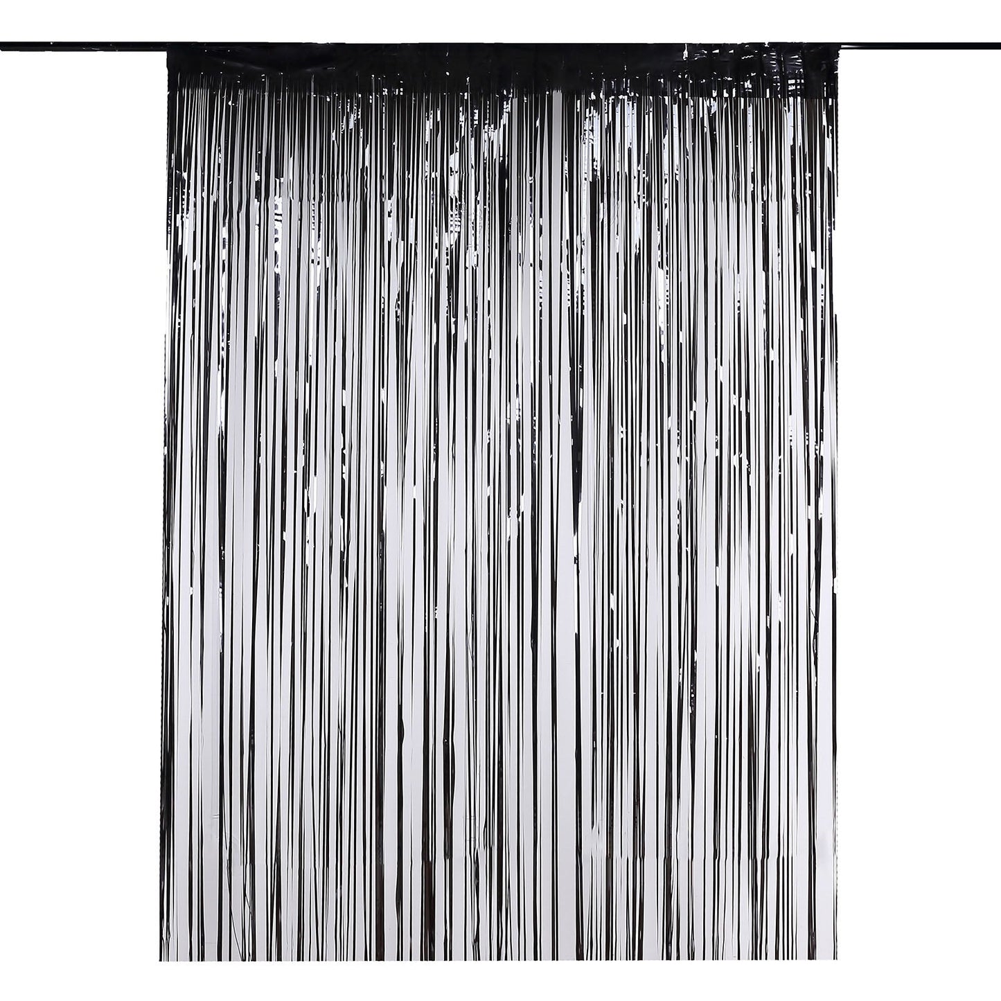 Metallic Foil Blue Tinsel Fringe Doorway Curtain Party Backdrop 8 Feet