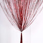Red 8 Feet Tinsel Fringe Metallic Foil Doorway Curtain Party Backdrop 