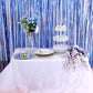 Tinsel Fringe Metallic Foil 8 Feet Royal Blue Doorway Curtain Party Backdrop
