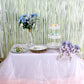8 Feet Metallic Tinsel Foil Fringe Matte Sage Green Backdrop Curtain
