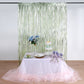 8ft Matte Sage Green Metallic Tinsel Foil Fringe Doorway Curtain Party Backdrop