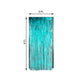 Metallic Tinsel Foil Fringe Turquoise Curtain 8 Feet