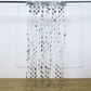 Silver foil fringe curtain backdrop for party decor, 3ft x 6.5ft.