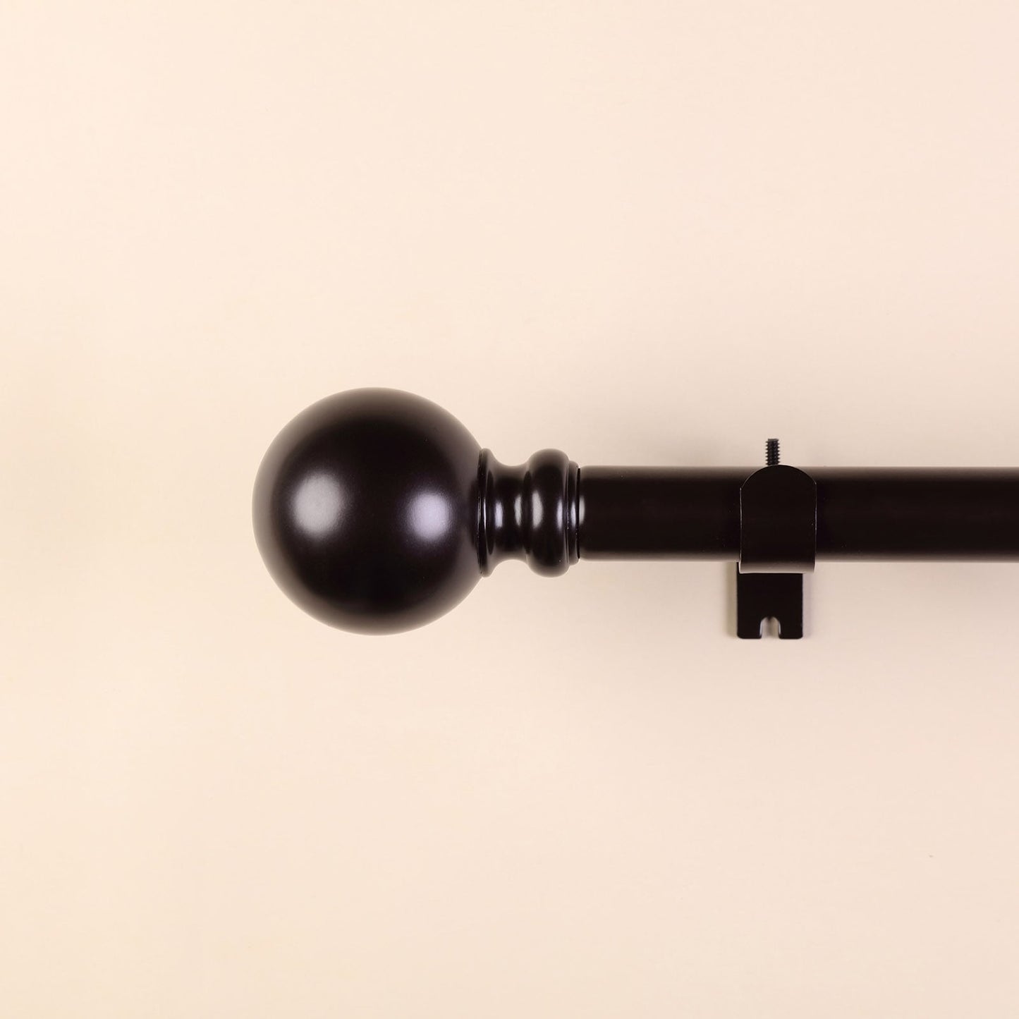 42-126inch Adjustable Curtain Rod Set, Bronze, Round Finials