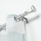 42"-126" Adjustable Curtain Rod Set, Silver, Teardrop Finials