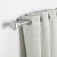 42-126inch Adjustable Curtain Rod Set, Silver, Teardrop Finials