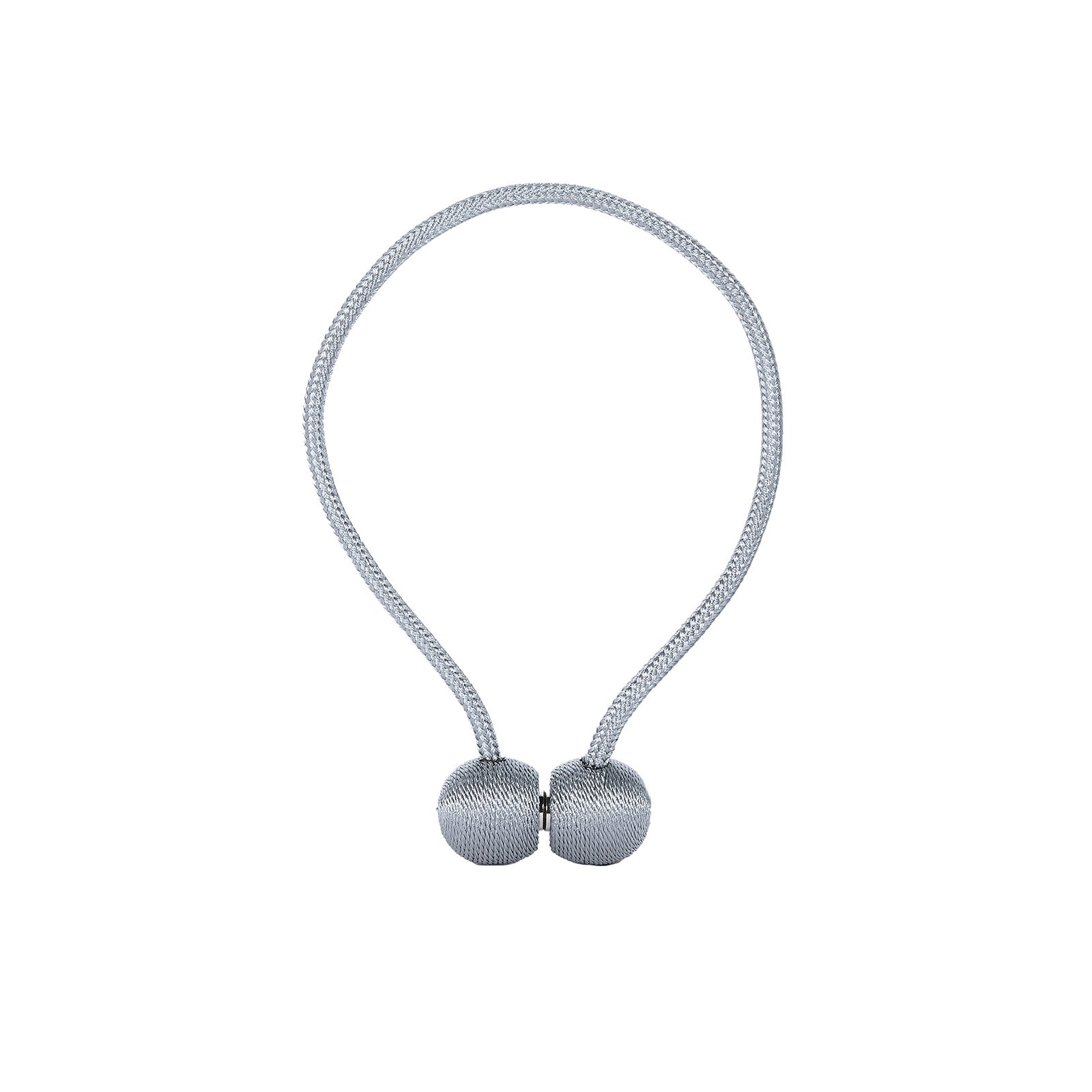 Pack of 2 Silver Magnetic Curtain Tie Backs