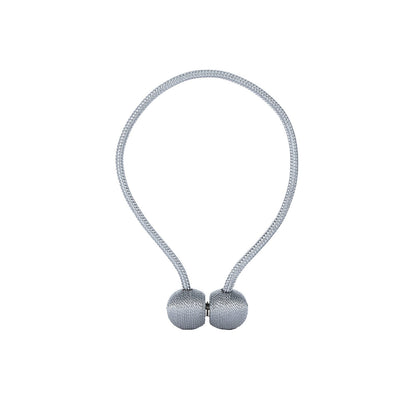 Pack of 2 Silver Magnetic Curtain Tie Backs