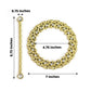 7 Inch Gold Barrette Style Acrylic Crystal Round Tie Backs for Curtains 2 Pack