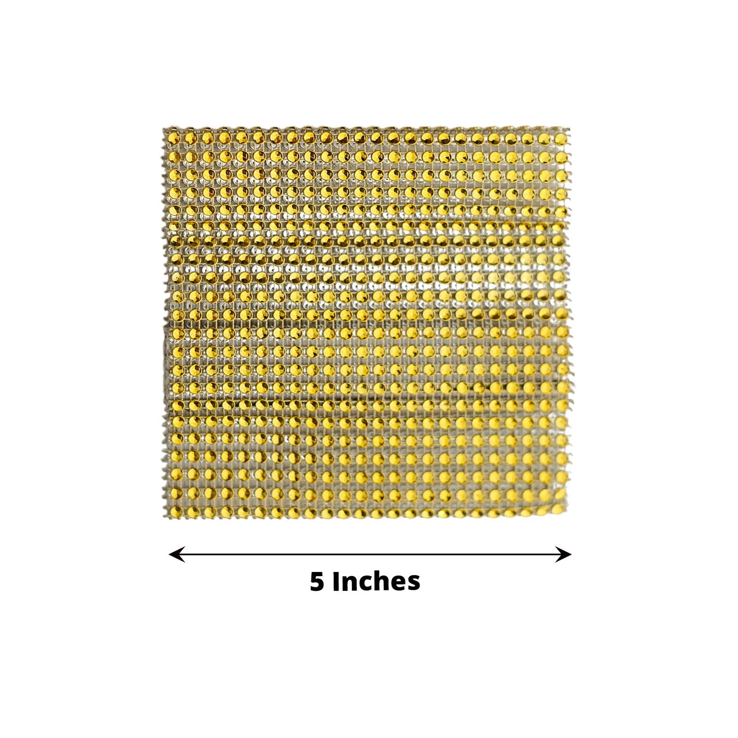 4 Pack Gold Large 5 Inch x 10 Inch Rhinestone Velcro Chair Sash Clips