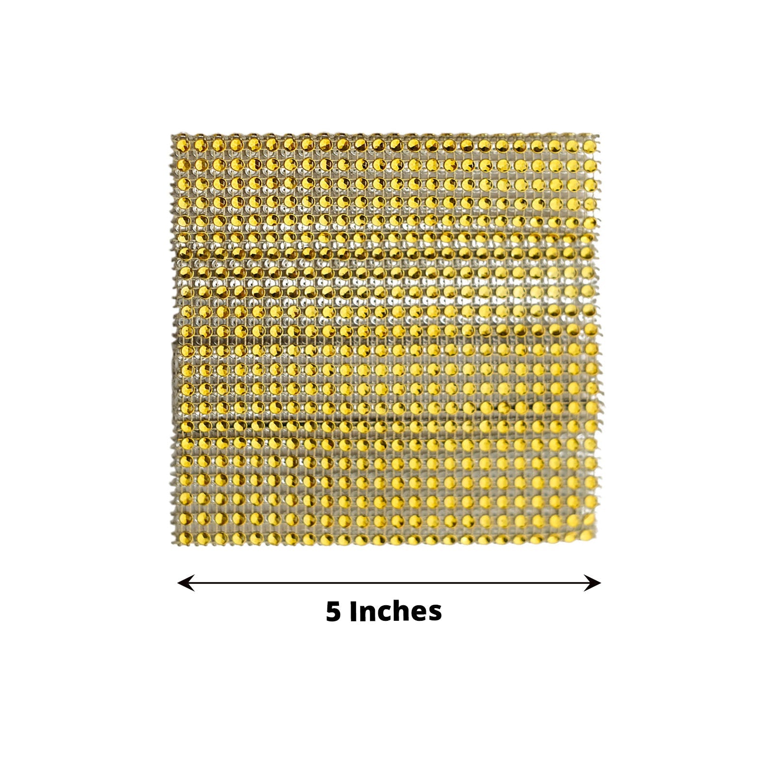 4 Pack Gold Large 5 Inch x 10 Inch Rhinestone Velcro Chair Sash Clips