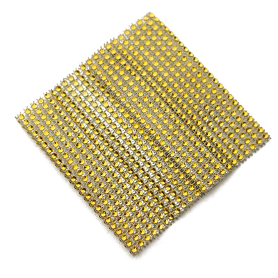 Glamorous Design of Gold Rhinestone Mesh Clips