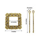 Set of 2 | 7inch Gold Barrette Style Acrylic Crystal Curtain Tie Backs, Square Diamond Holdbacks