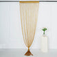 3 Feet x 8 Feet Gold Silk String Curtains Room Divider Panels With Tassels