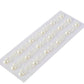 Ivory self-adhesive pearl rhinestone stickers for DIY crafts.