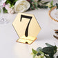 Black decorative rhinestone number sticker in a hexagonal stand.